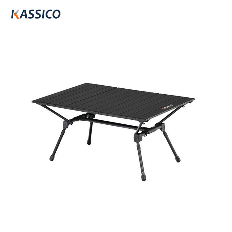 Lightweight Portable Aluminum Folding Camping Table with Telescopic Legs