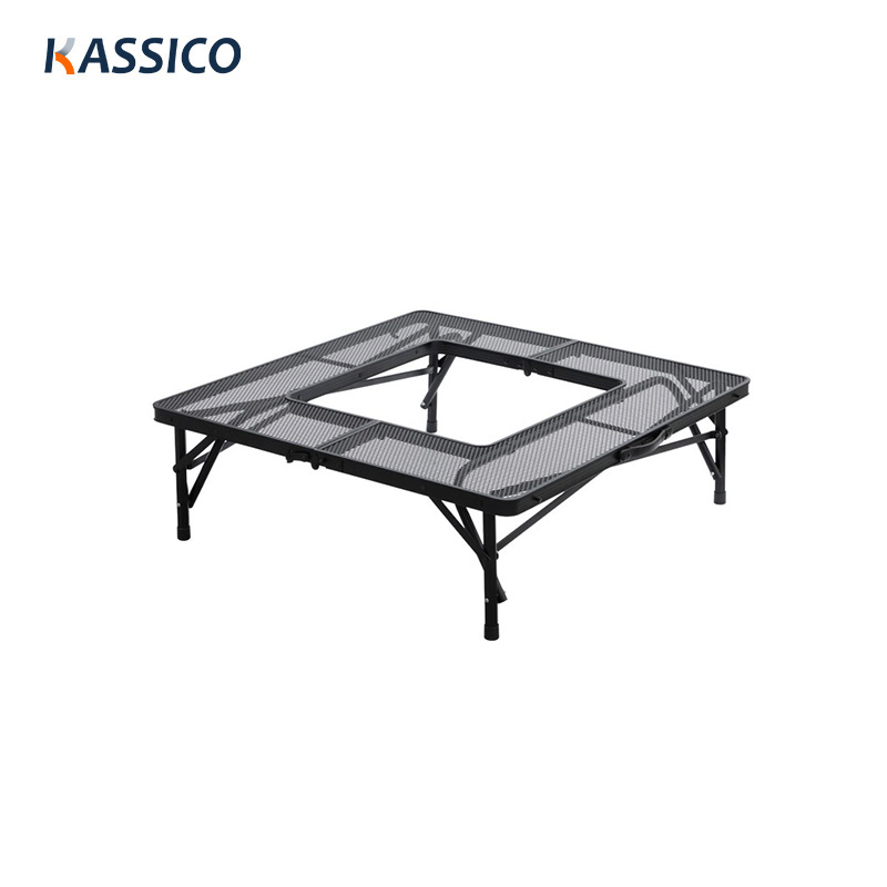 Iron Mesh Camping Splicing Fireplace Table