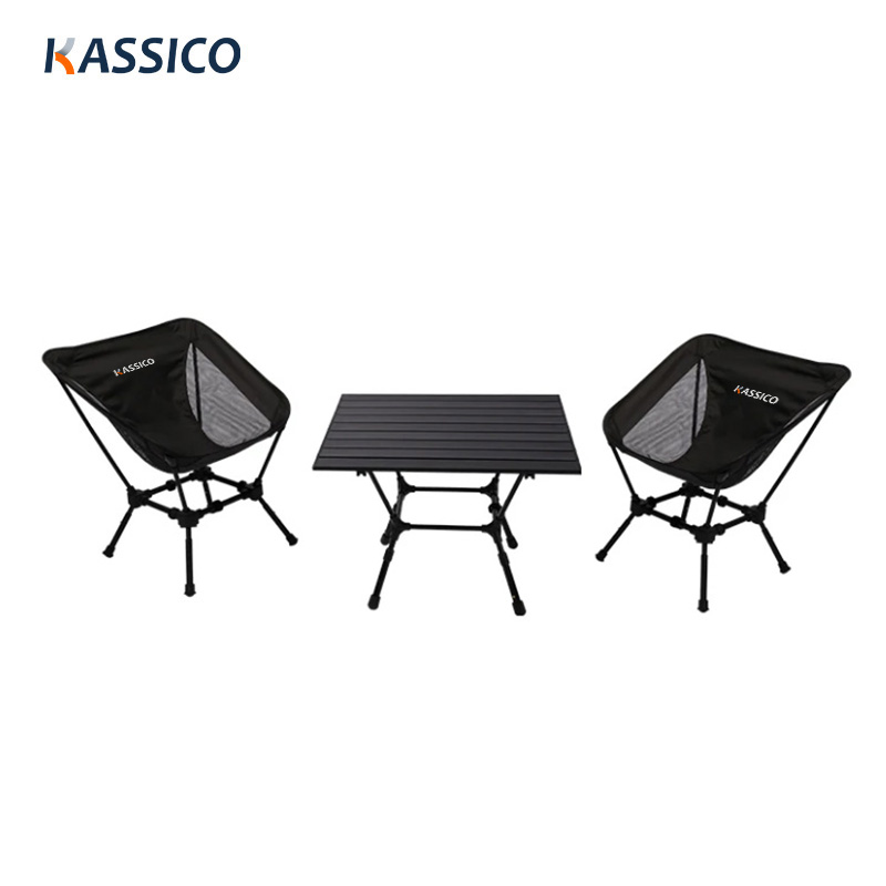 Portable Camping Furniture Set - Aluminum Folding Table And Chairs