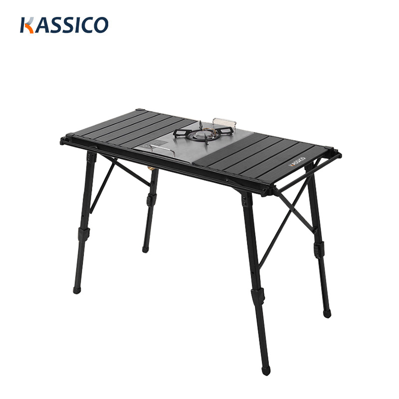2023 Aluminum Camping Folding BBQ Grill Table - Height Adustable, Portable, Lightweight