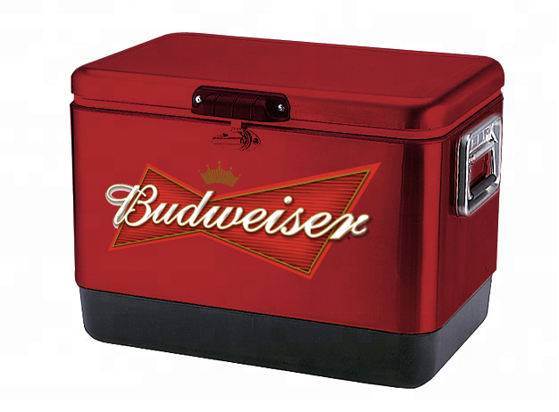 Coffre à glace à vin en acier inoxydable 51L, glacière à bière