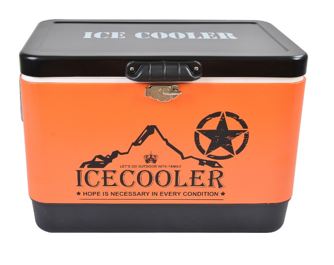 Coffre à glace à vin en acier inoxydable 51L, glacière à bière