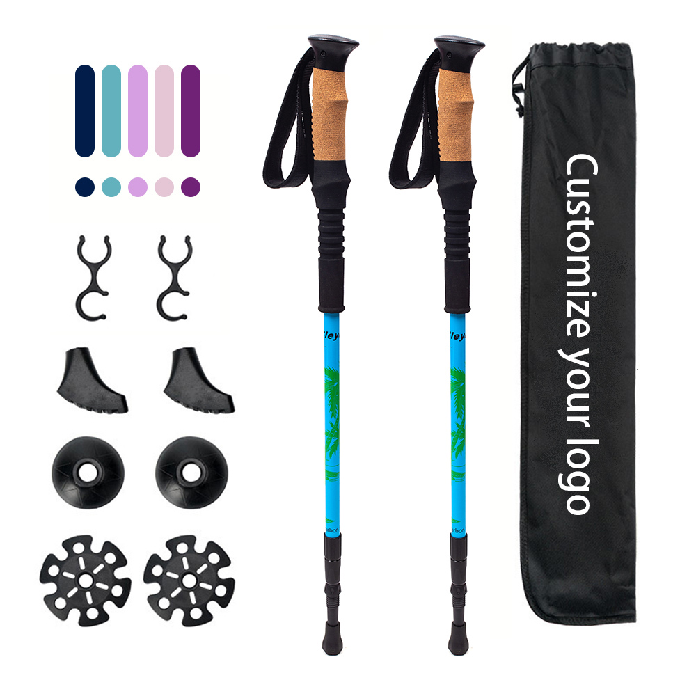 3-Section Telescopic Aluminum 7075 Camping Trekking Poles