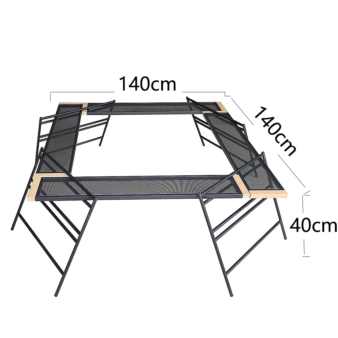 Table de filet de gril de feu de camp extérieur, cuisson sur grille