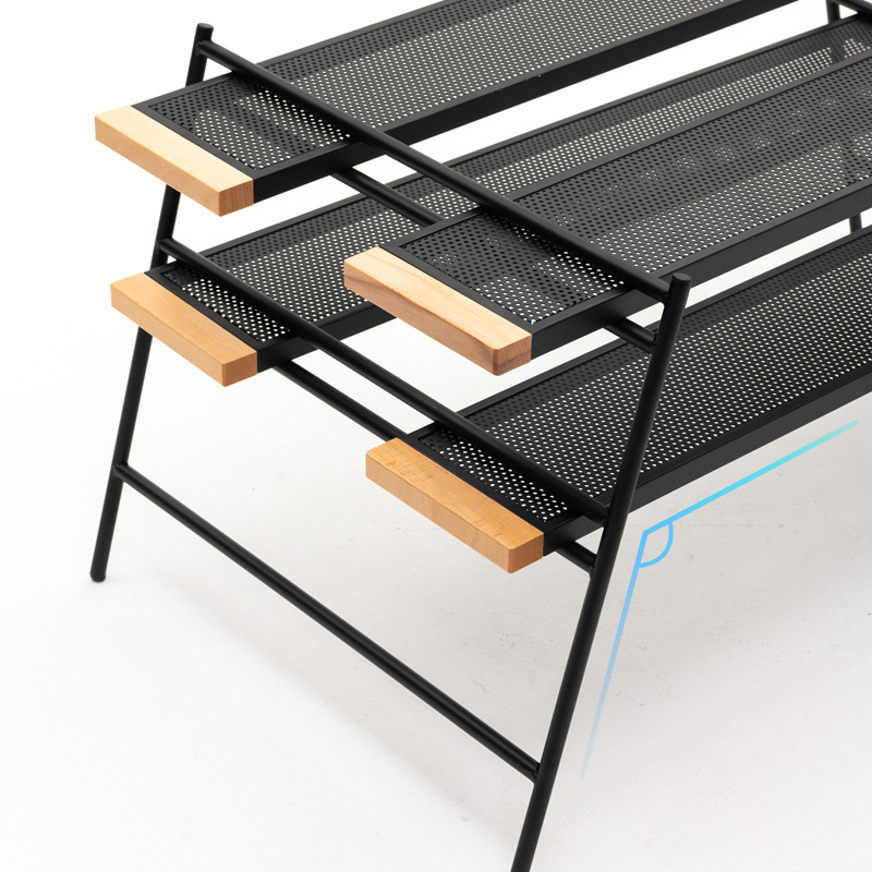 Table de filet de gril de feu de camp extérieur, cuisson sur grille