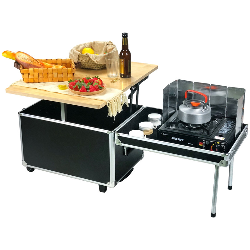 55L Portable Kitchen Box, All-In-One Outdoor Kitchen