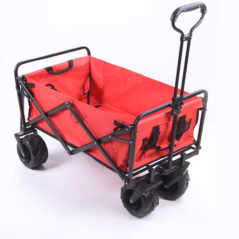 4 wheels aluminum mini fishing trolley cart camping beach wagon foldable
