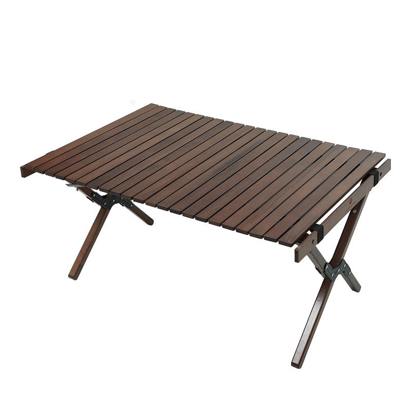 Outdoor Folding Solid Wood Camping Table