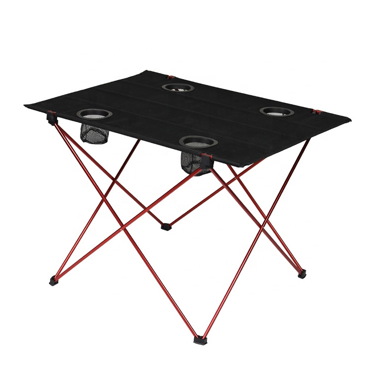 Aluminium Climbing Hiking Picnic Folding Table With Cup Holders