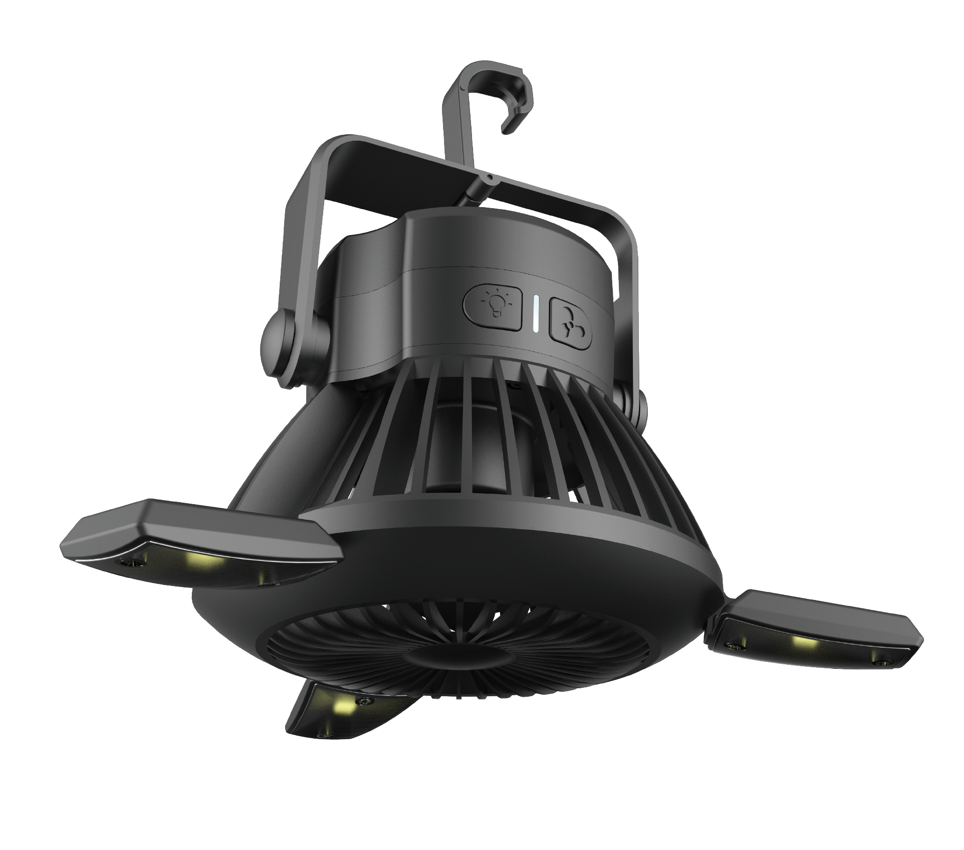 Outdoor portable solar camping fan