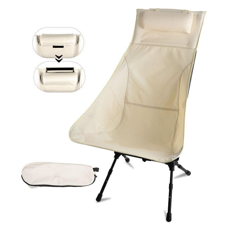 Foldable Outdoor Compact Ultralight Folding Chair with Pillow
