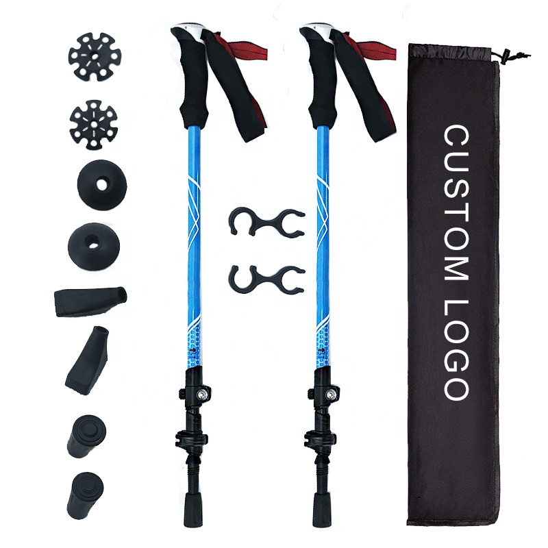 OEM 3-Section telescopic carbon fiber walking sticks