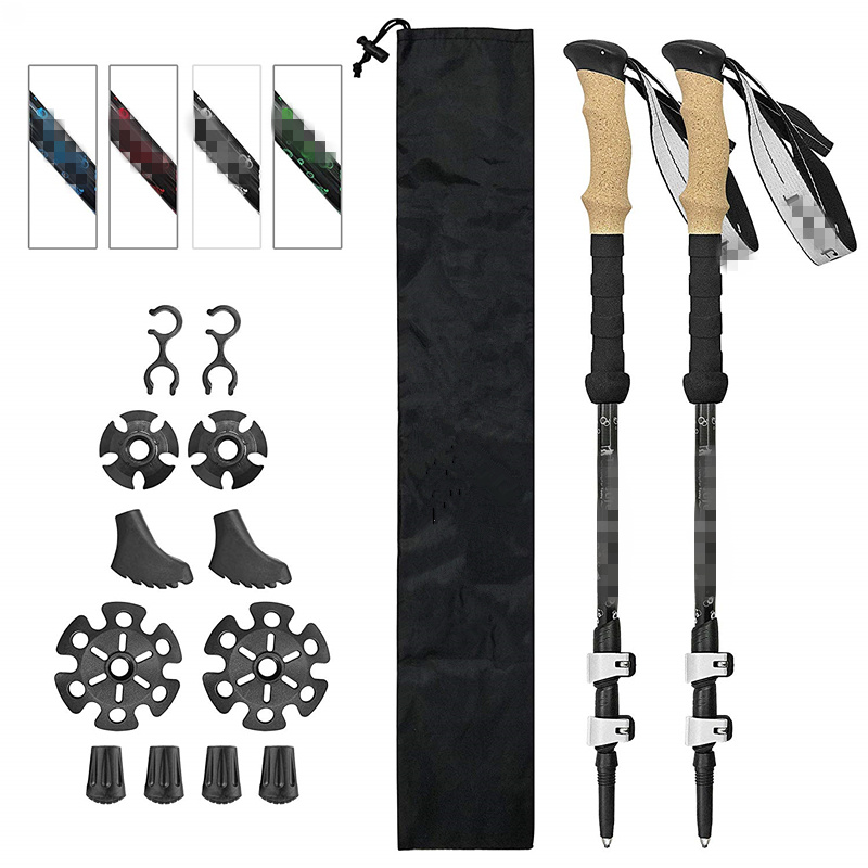 2021 ultralight carbon fiber nordic trekking poles