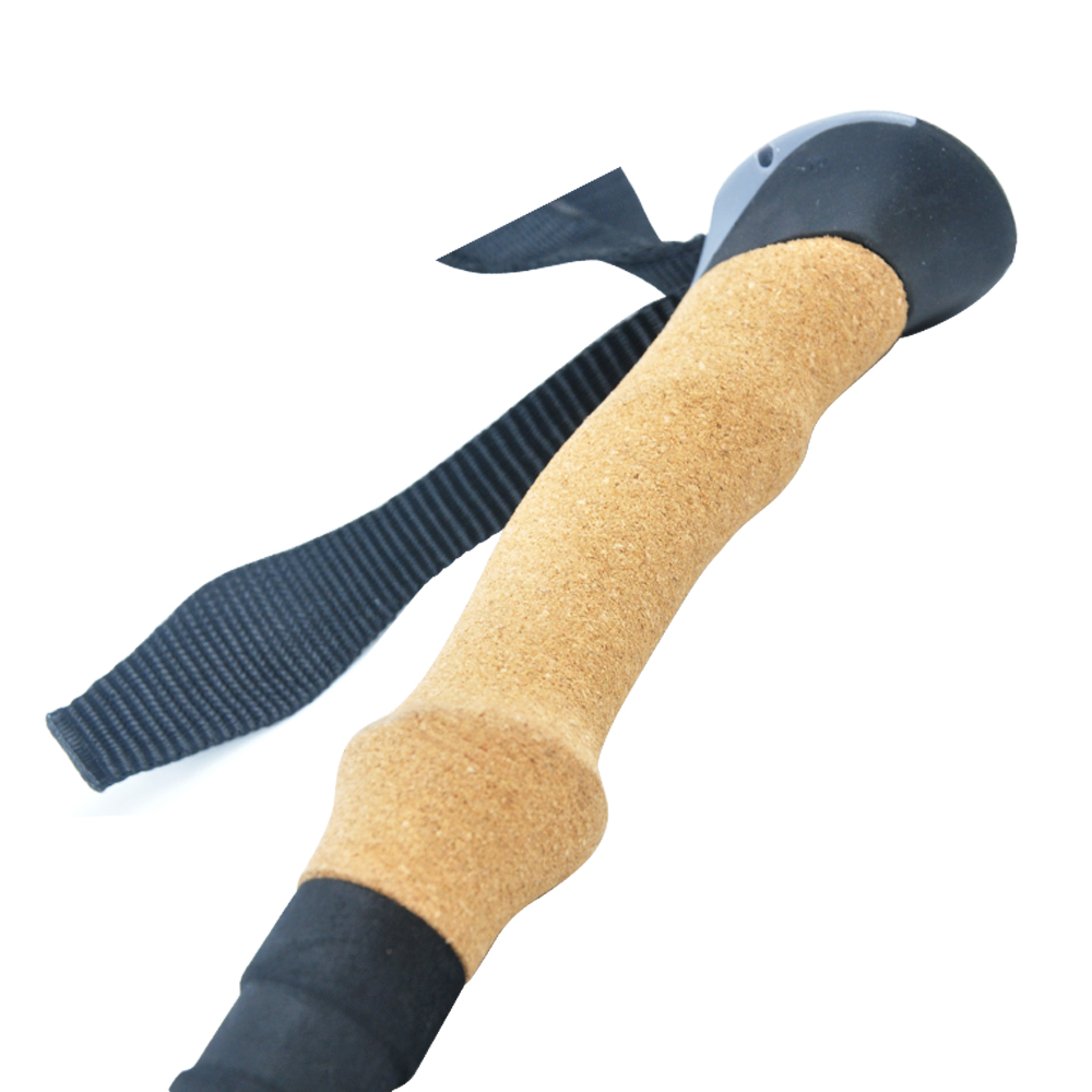 Bâtons de randonnée pliables avec manche en bois