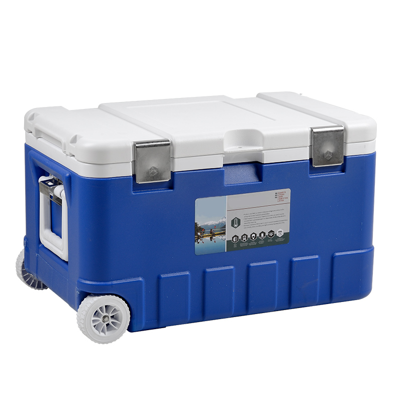 75L Large Trolley Cooler Box With 5cm Insulated PU Foam