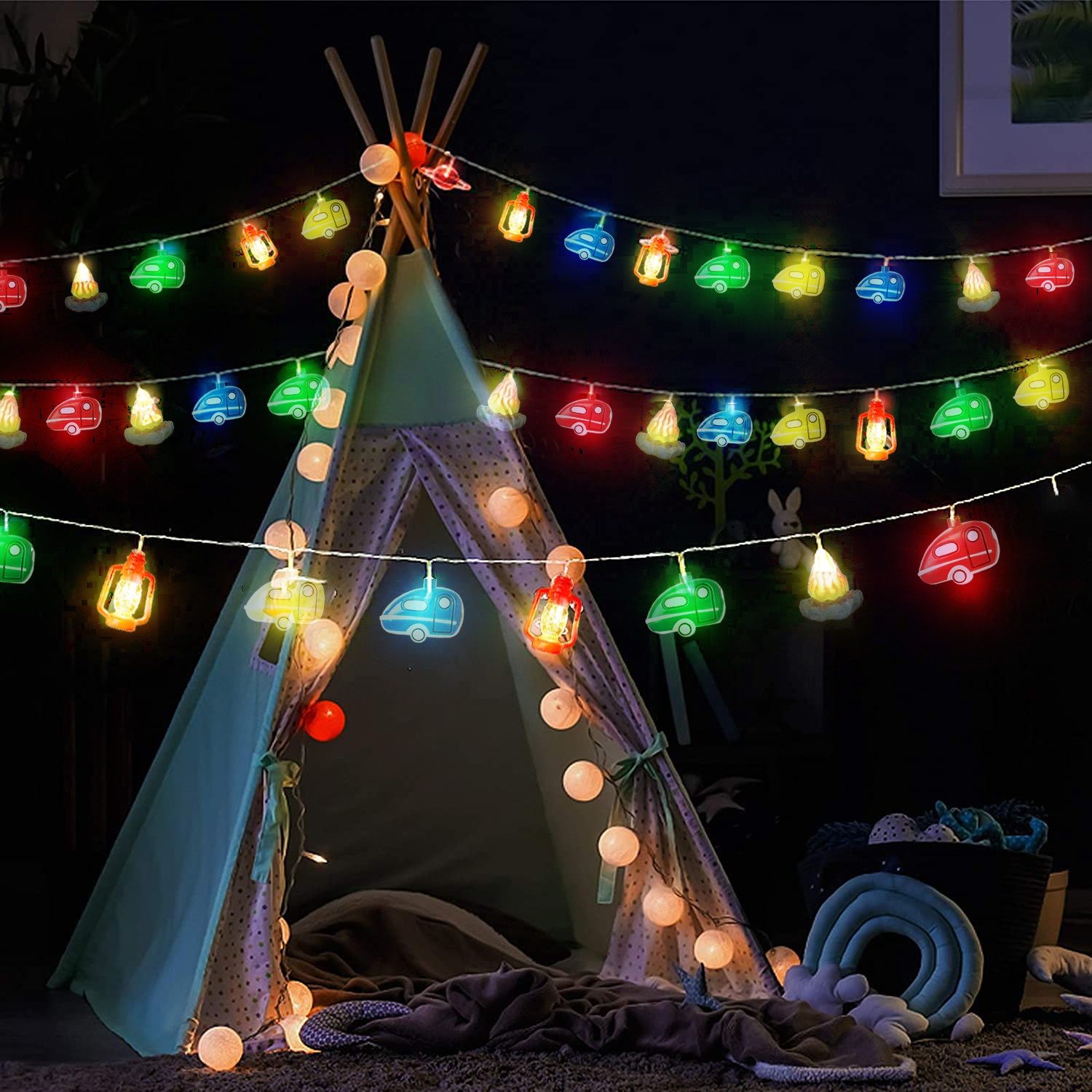 Outdoor Camping Tent Led String Light, Patio Party Decoration Light
