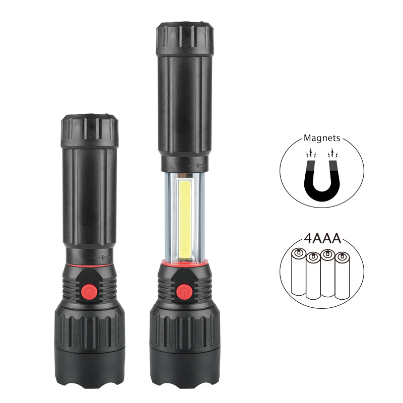 2 in 1 LED Flashlight/ COB Worklight