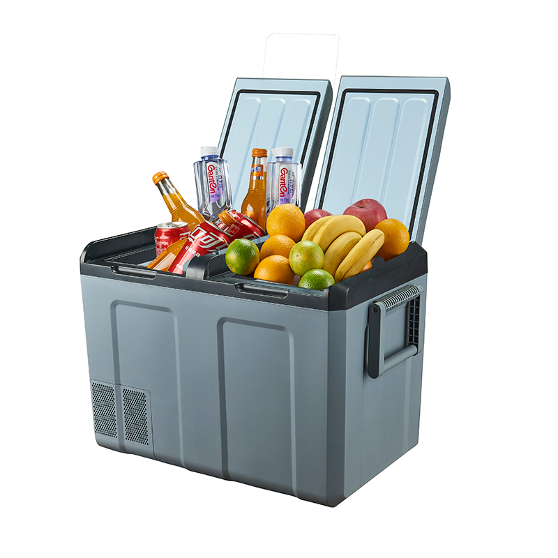 52L Dual Zone Outdoor Electric Fridge For Picnic Cold Drink, Camping & Traveling