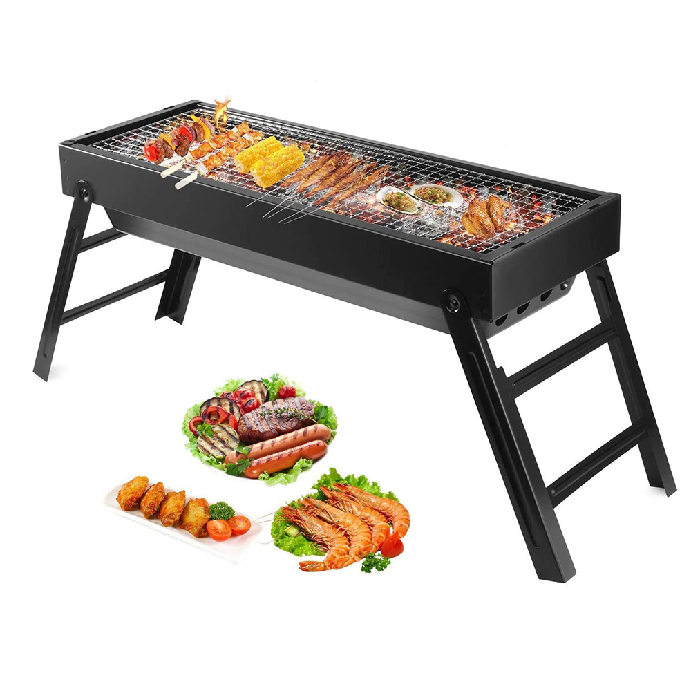 Outdoor Black Charcoal Smokeless Barbecue BBQ Grill