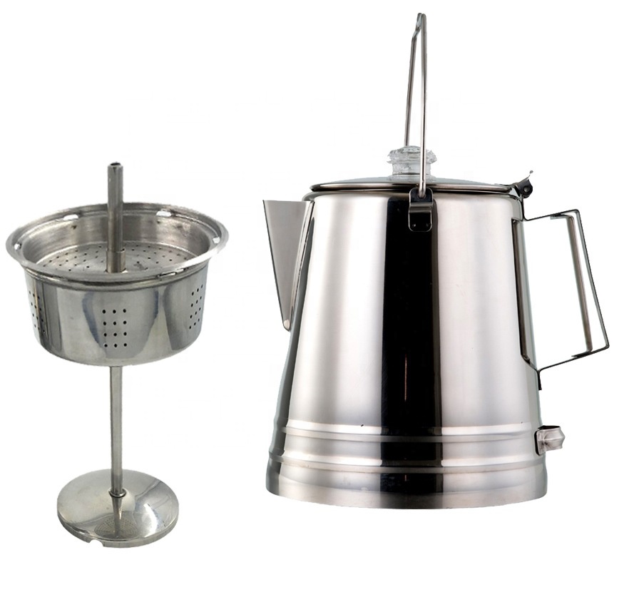 Stainless Steel Outdoor Camping Coffee Percolator