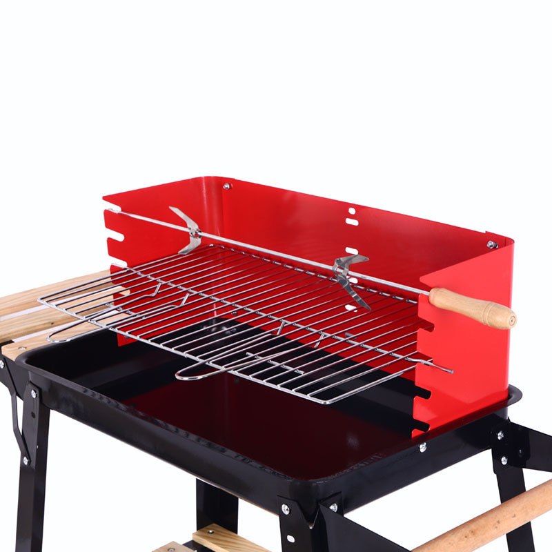 Portable Trolley Outdoor Steel BBQ Grill