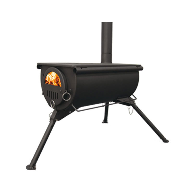 Portable Wood Burning Tent Stove With Adjustable Chimney