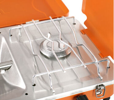 Portable Outdoor Gas Stove and Roaster Pan with Screen & Legs