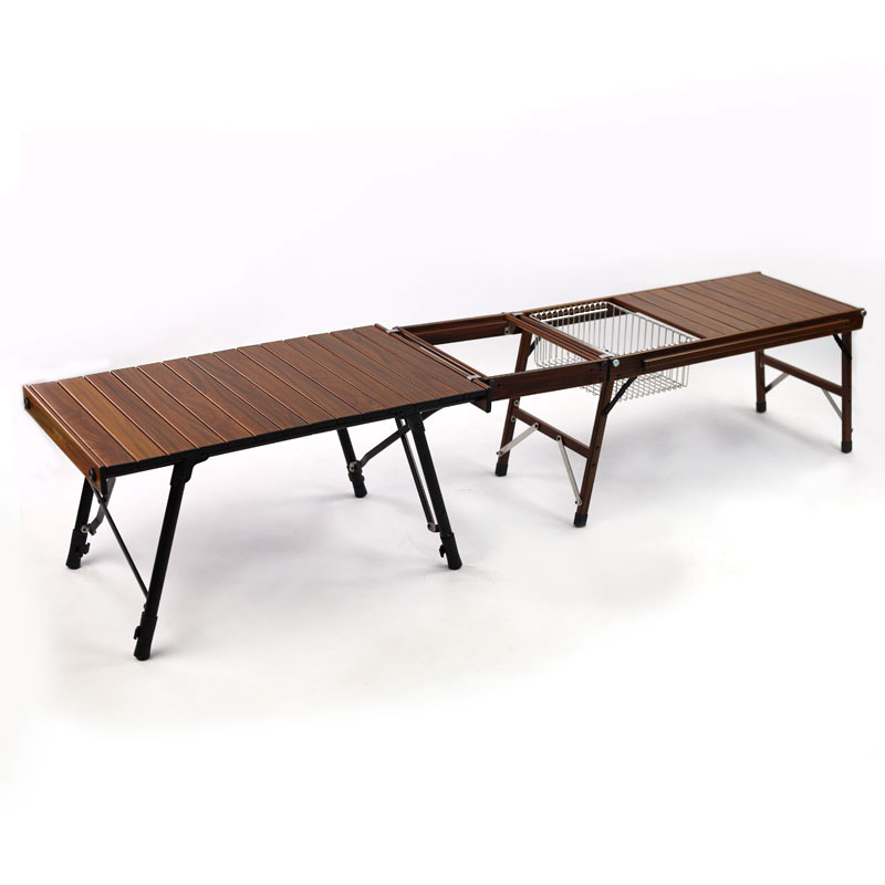 Black Walnut Folding IGT Camping Picnic Table With Grill & Stove
