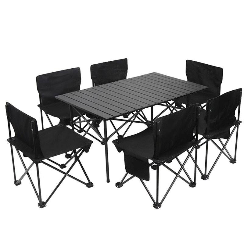 Outdoor Folding BBQ Picnic Table And Chairs Set