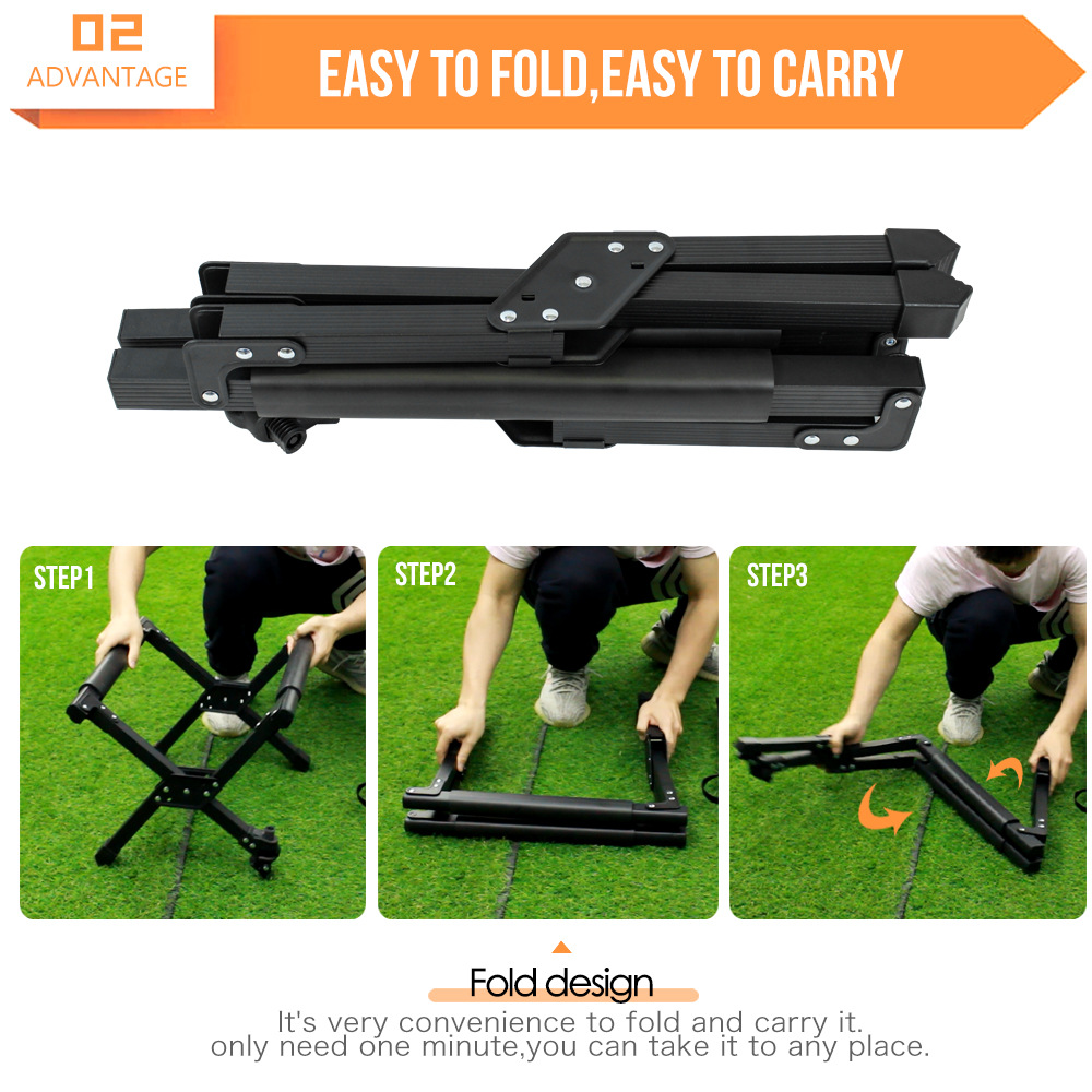 Outdoor Aluminum Folding Ice Bucket Rack, Storage Box Bracket Shelf