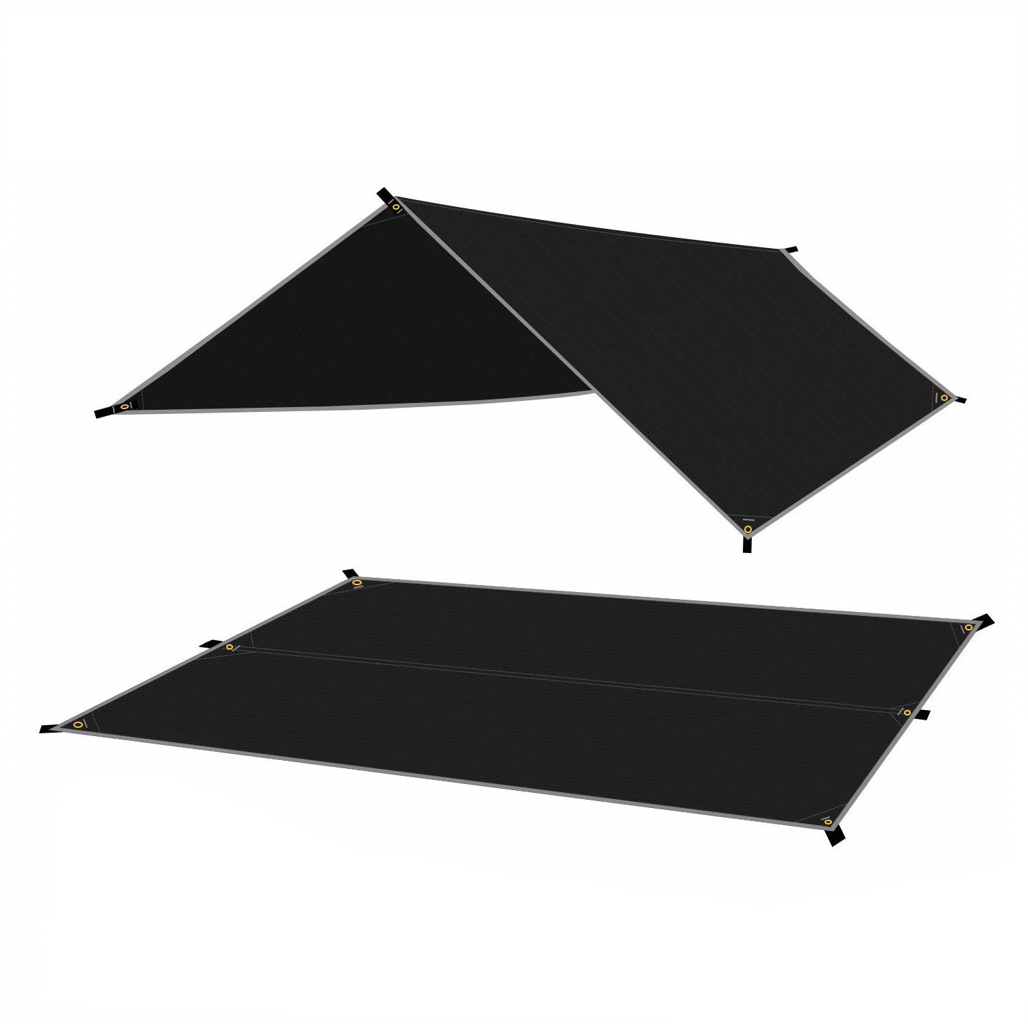 Black Waterproof Camping Rain Shelter & Picnic Mat