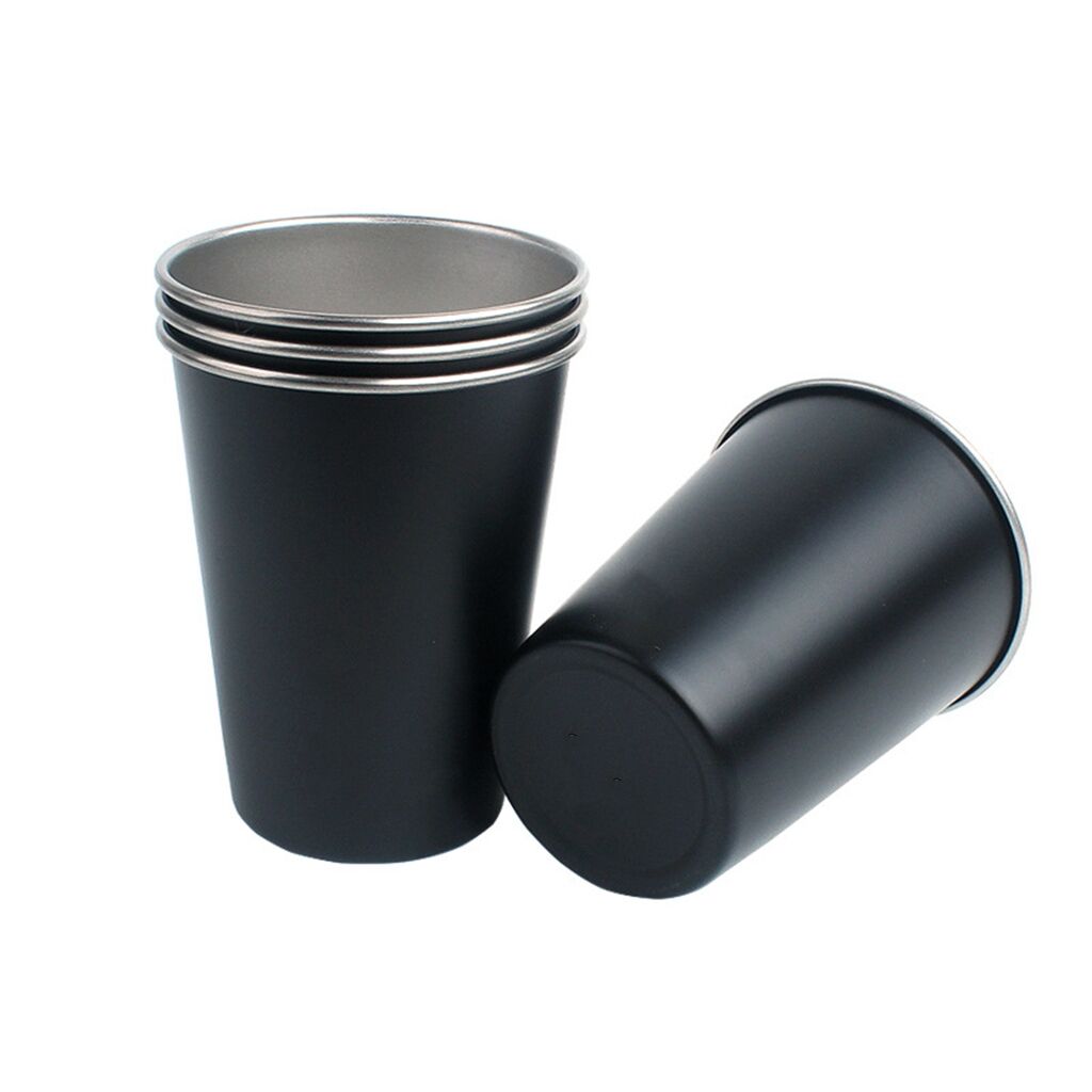 4pcs Outdoor 304 Camping Cup, Water Tea Milk Coffee Cup