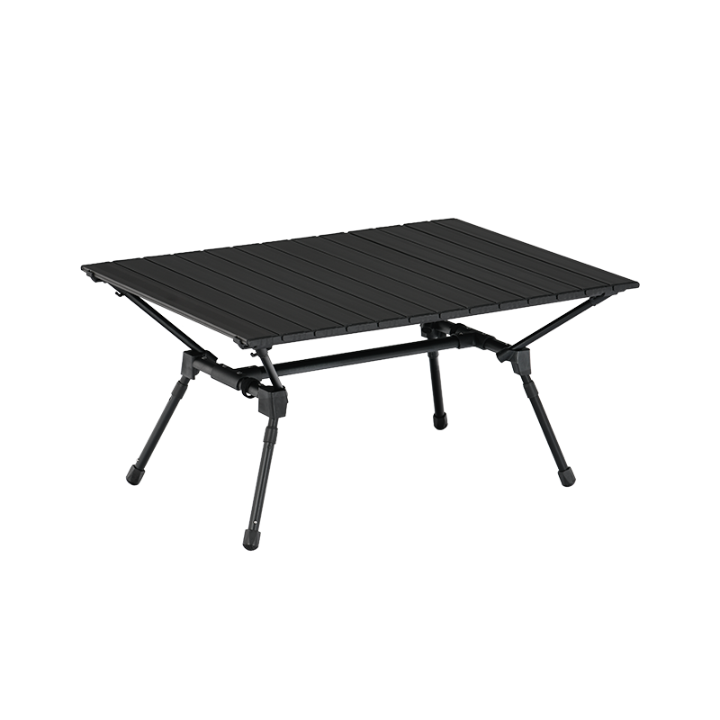 Black Portable Beach Height Adjustable Camping Table