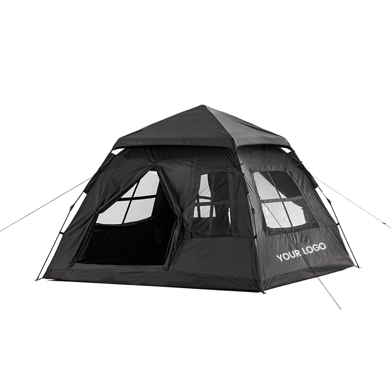 Thickened Heavy Camping Tent, 3-4 Person Automatic Tent With 2 Doors 4 Windows