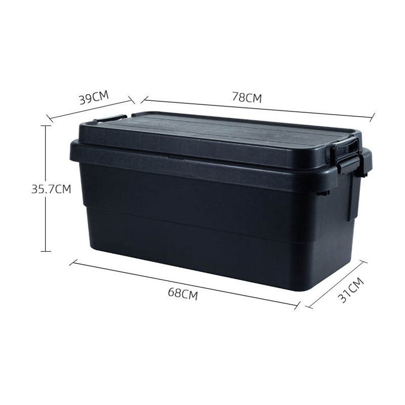 Large Volume Plastic Storage Box For Camping & Car Trunk