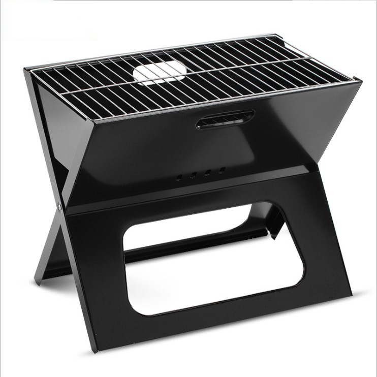 Stainless Steel Notebook Style Foldable Charcoal BBQ Grill