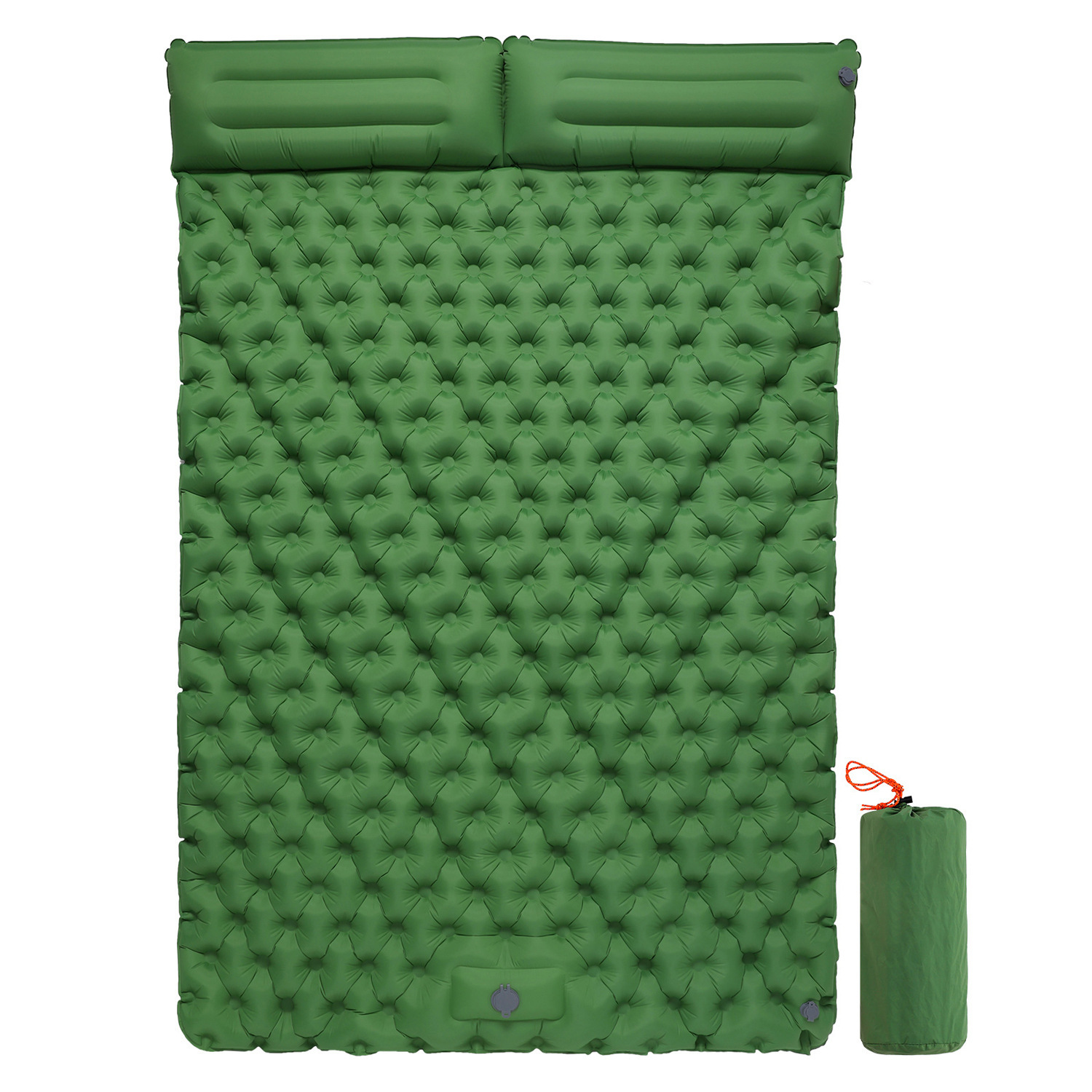 Double inflatable camping mat, widening sleeping pad