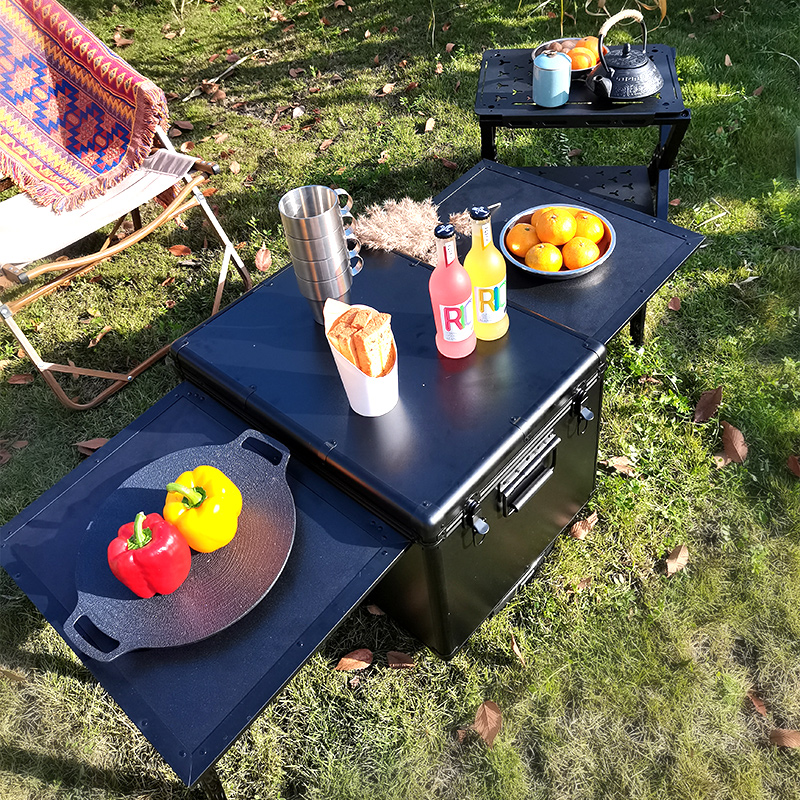 Outdoor Camping Kitchen Foldable Table Box