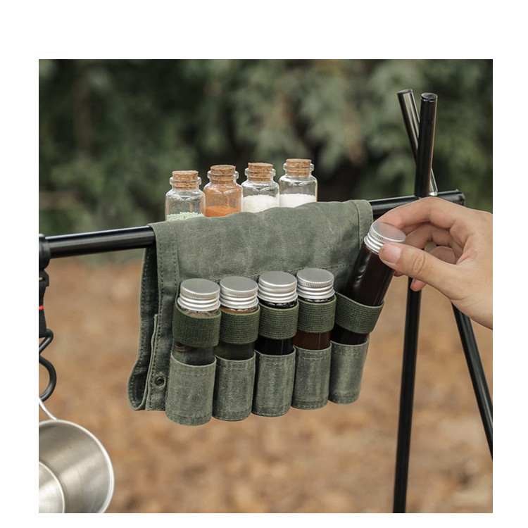 Camping Canvas Seasoning Storage Bag