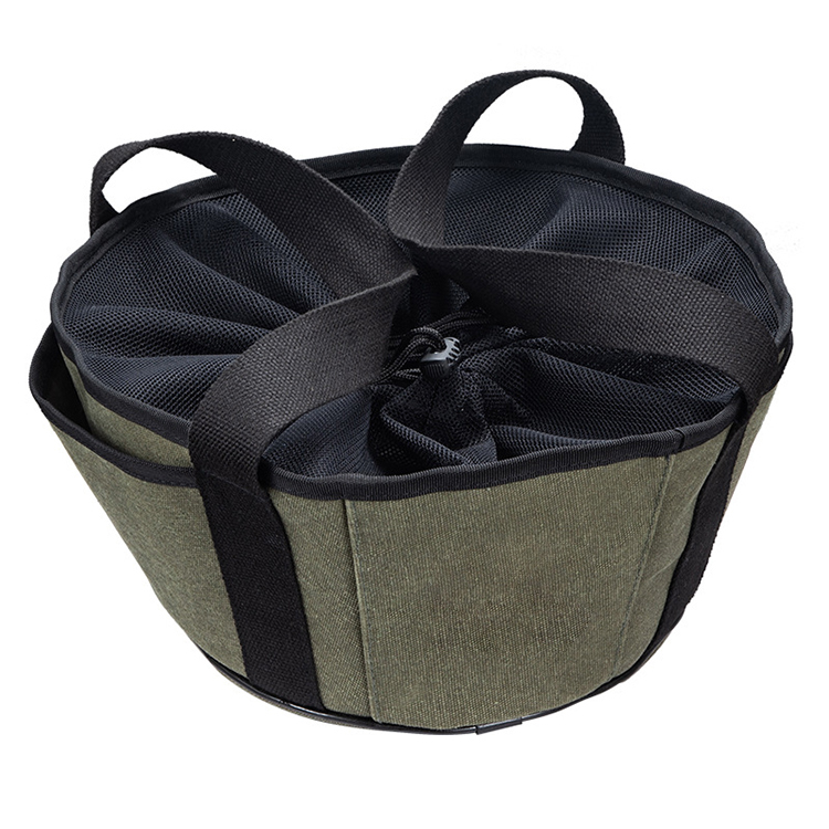 Canvas Dutch Oven Cover with Side Pockets