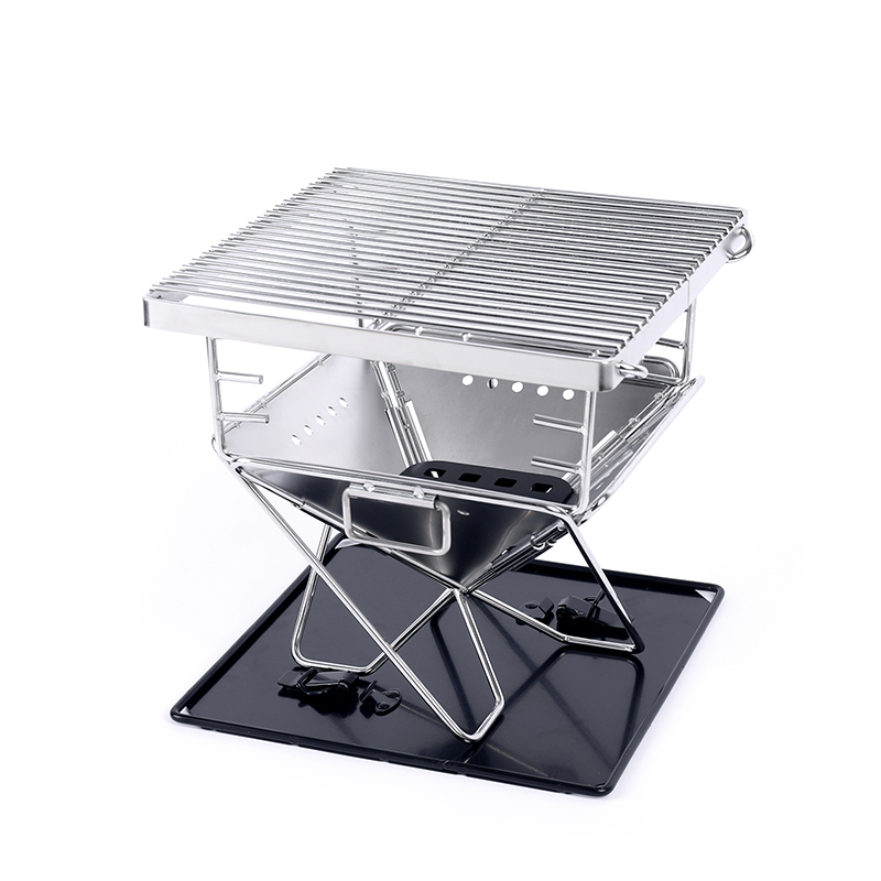 Folding camping mini barbecue grill charcoal stove