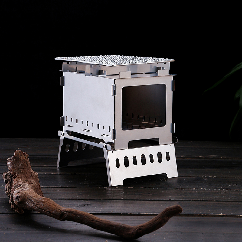 Portable Folding Stainless Steel Backpacking Stove