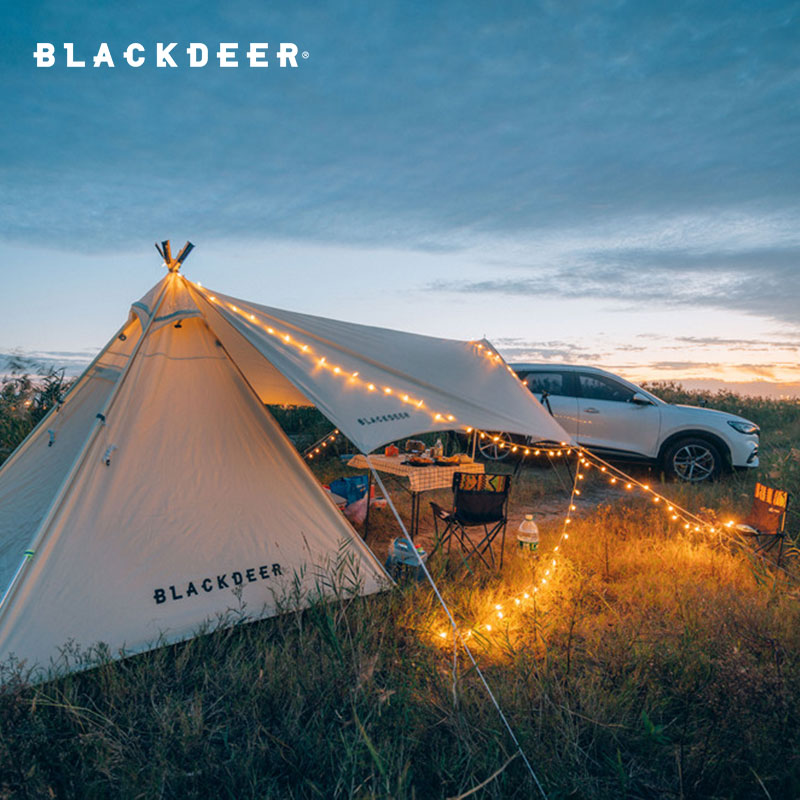 BLACKDEER Solar String Lights Outdoor 100 Led Crystal Globe LightsWaterproof USB Battery Powered Patio Light for camping tent