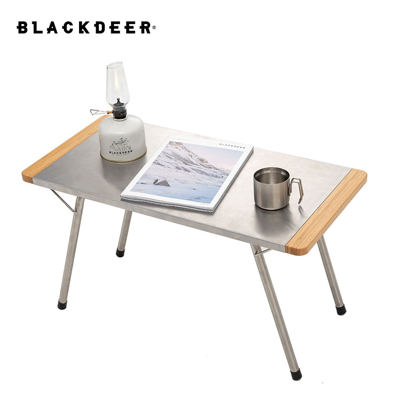 BLACKDEER Bamboo stainless steel Folding Table Portable