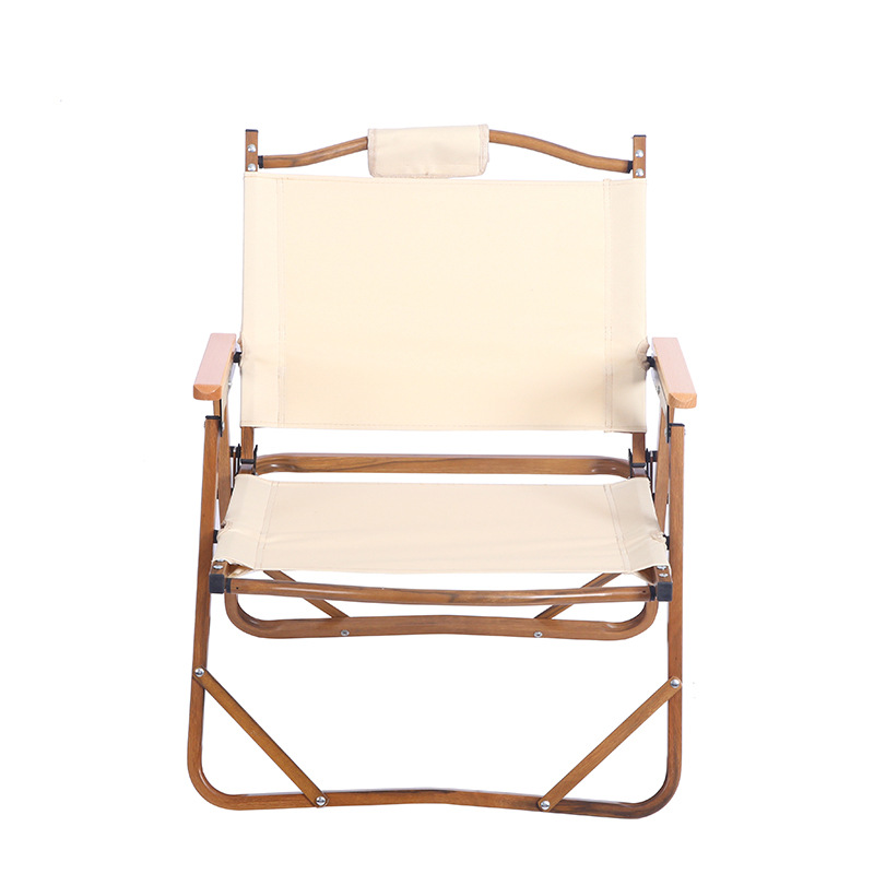 Wood Grain Aluminum Folding Kermit Camping Chair