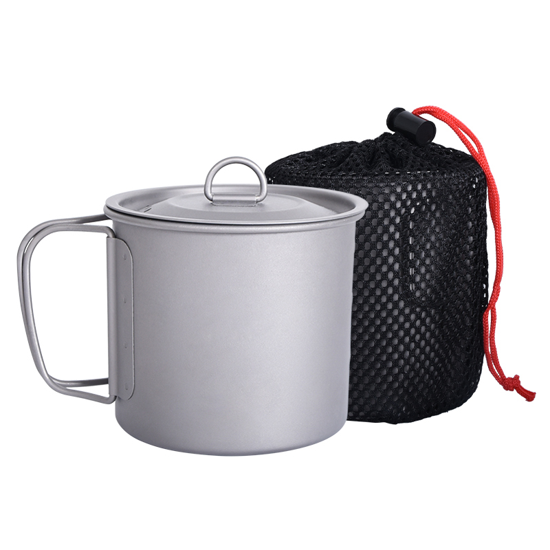 200/300/450/600/750ml/ 900/1100ml/ 1250ml for Outdoor Camping Hanging Pot set Cup Ultralight Titanium Mug