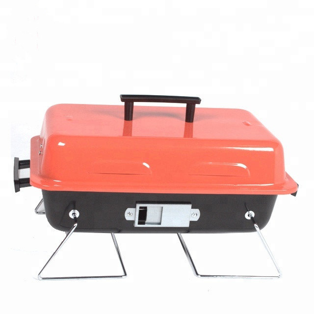 Square Box Portable Folding Charcoal BBQ Grills