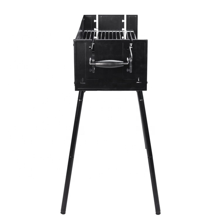 Outdoor Picnic Charcoal BBQ Grill with Height Adustable & Windshield