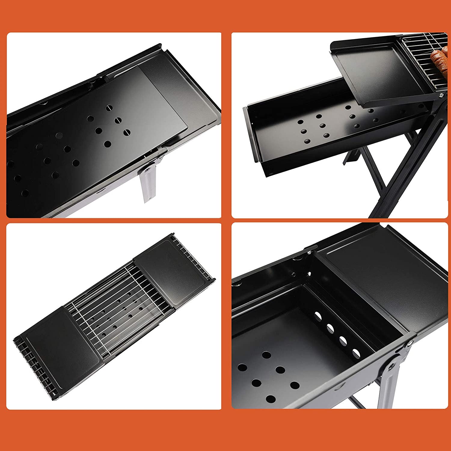 Smokeless Portable Folding Barbecue Grill
