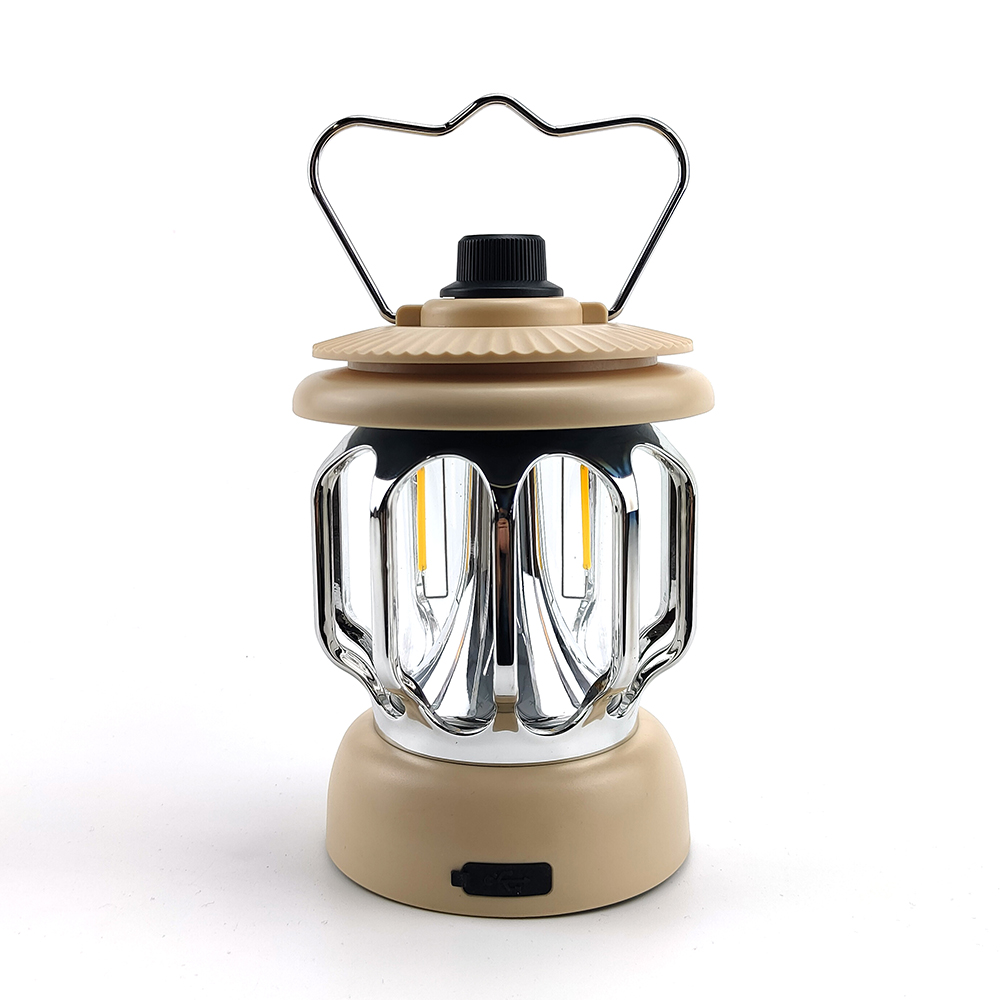 Outdoor LED camping lantern USB rechargeable emergency lamp portable retro tent recharge camping lights